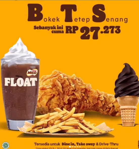 Burger King Keluarkan Paket Menu 'BTS' seharga Rp 27 Ribuan