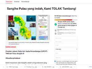 Wabup Sangihe Pernah Tolak Tambang, Muncul Petisi Minta Jokowi Turun Tangan