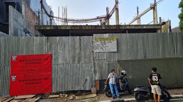 Rumah mewah di Menteng, Jakpus, disegel (Farih-detikcom)