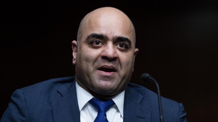 Zahid N. Quraishi, nominee to be US District Judge for the District of New Jersey, testifies  during a Senate Judiciary Committee hearing on pending judicial nominations on Capitol Hill in Washington,DC on April 28, 2021. (Photo by Tom Williams / POOL / AFP)
