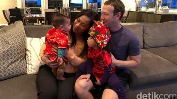 Potret keluarga Zuck yang sederhana bersama kedua anaknya. (Foto: Facebook/Mark Zuckerberg)