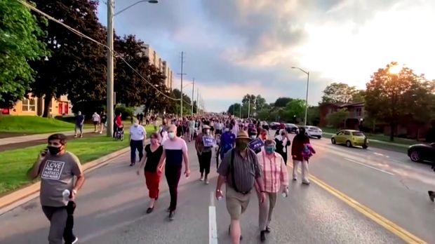 Thousands of people take to the streets as a form of prosecution in support of victims of Islamophobia, Ontario, Canada, June 12, 2021/Reuters Video Doc