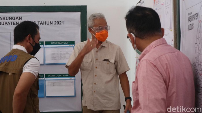 Gubernur Jawa Tengah Ganjar Pranowo di Kudus, Minggu (13/6/2021).