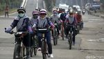 Kolong Jembatan Layang Tol Wiyoto Wiyono, Jadi Pilihan Warga Bersepeda