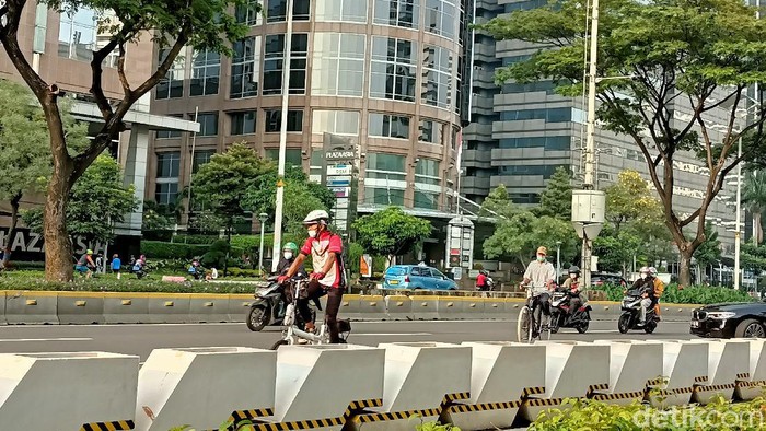 Pesepeda di Sudirman-Thamrin (Karin/detikcom)