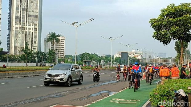 Pesepeda di Sudirman-Thamrin (Karin/detikcom)