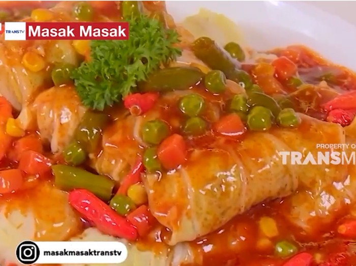 Resep Sawi Gulung Isi Ayam