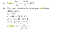 Contoh Soal Mean, Median, Modus Lengkap Dengan Pembahasannya - Halaman 2