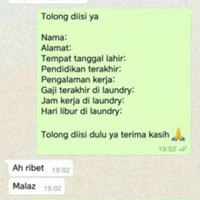 Jawaban dari si pelamar sungguh di luar dugaan. Nggak heran kalau dia tak kunjung dapat kerjaan deh.. Foto: instagram.com/@duhreceh.id