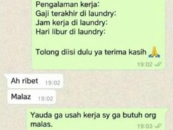 7 Chat Nanya Loker Ini Endingnya di Luar Ekspetasi, Bikin Senyum Tipis