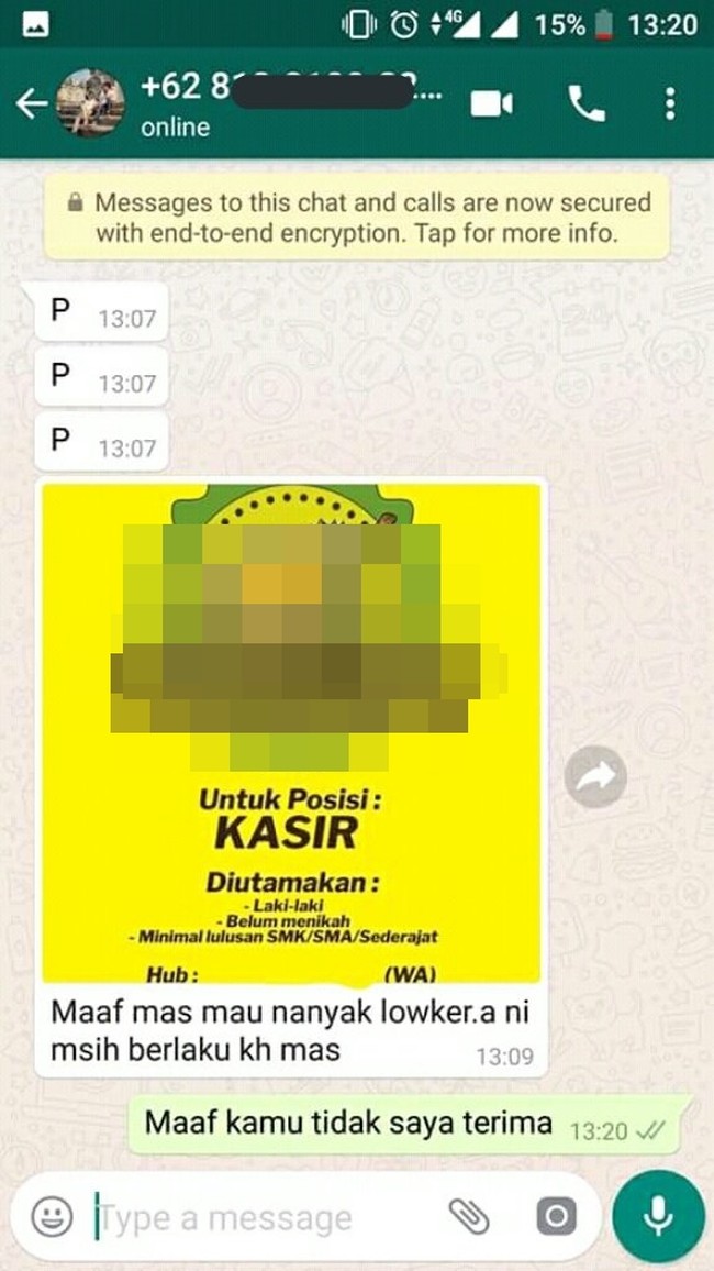 Baru bertanya sudah langsung nggak diterima nih. Makanya lain kali kalau mau tanya mending yang sopan biar endingnya nggak kayak gini. Foto: instagram.com/@duhreceh.id