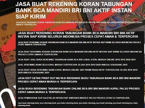 Jasa Kejahatan Pembuatan Rekening Palsu