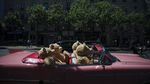 Kala Boneka Beruang Keliling Paris Naik Mobil Tua