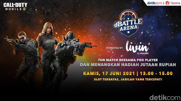2 Hari Lagi! dBattle Arena Call of Duty: Mobile detikcom x Garena Dimulai