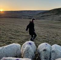 Beginilah penampilan Amanda saat memelihara domba-dombanya.  Foto: dok. Instagram