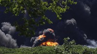 Ledakan besar terjadi di pabrik kimia di Rockton, Illinois, Amerika Serikat (AS) pada Senin (14/6/2021).