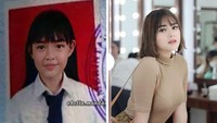 Pas foto milik Amanda Manopo saat masih duduk di bangku SMP. Foto: dok. Instagram/@holla.mandaskatic/@amandamanopo