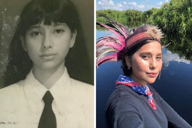 Penampilan Ayu Azhari saat sekolah benar-benar berhasil bikin pangling. Dulu Ayu memiliki rambut panjang dan berponi. Wajahnya pun masih terlihat imut dan lugu. Foto: dok. Instagram/@ayukhadijahazhari