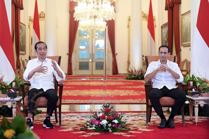 Presiden Jokowi dan Nadiem Makarim