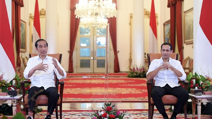 Presiden Jokowi dan Nadiem Makarim
