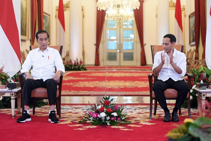 Presiden Jokowi dan Nadiem Makarim