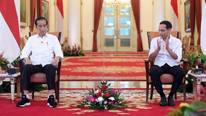 Presiden Jokowi dan Nadiem Makarim