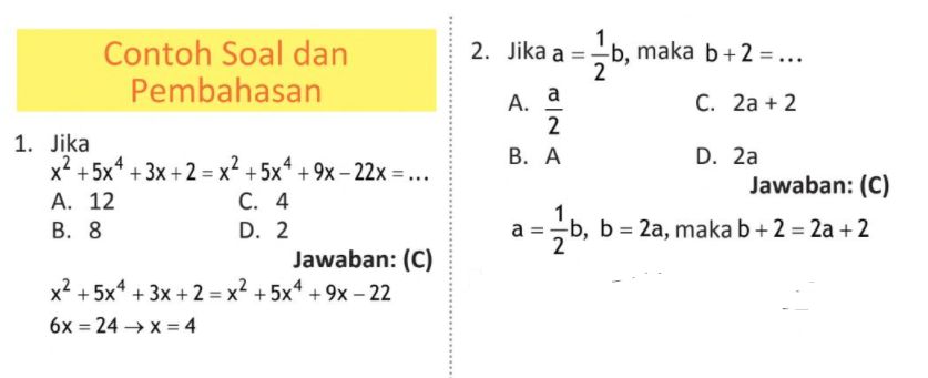 Soal tes masuk SMA