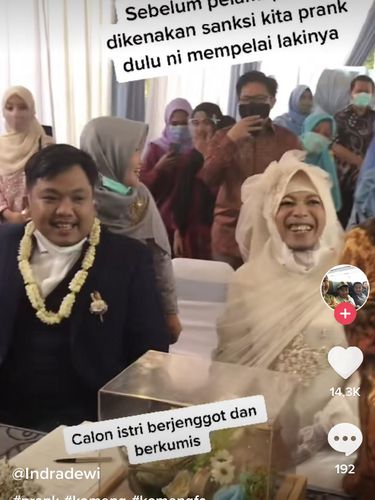 Viral pengantin pria kena prank.
