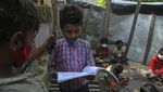 Kala Anak-anak Permukiman Kumuh di India Ikut Kelas Online