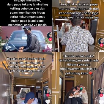 Kisah menantu viral membelikan mobil dan rumah untuk mertua