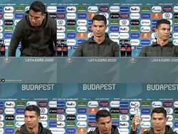 Meme Kocak Ronaldo Singkirkan Botol Coca Cola