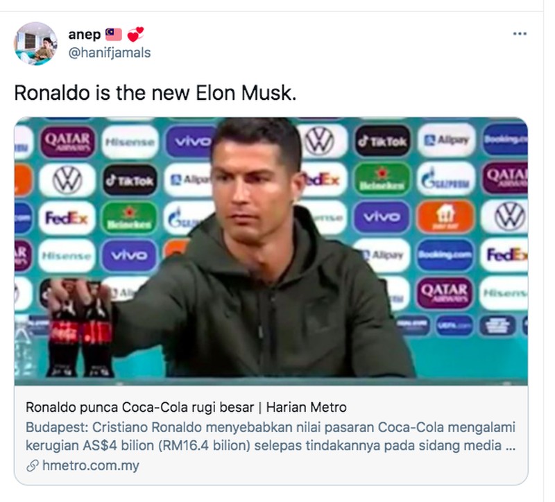 Meme Ronaldo Coca Cola