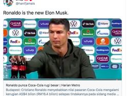 Meme Kocak Ronaldo Singkirkan Botol Coca Cola