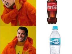 Meme Kocak Ronaldo Singkirkan Botol Coca Cola