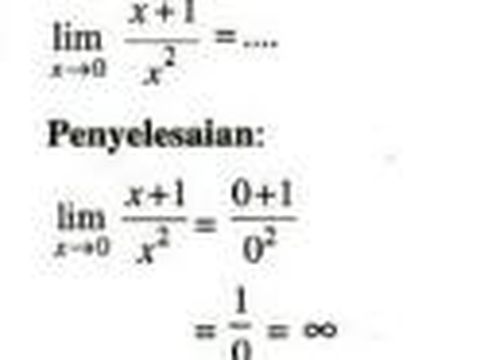 Contoh soal limit dan pembahasannya