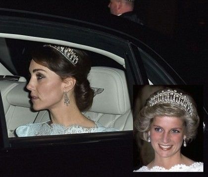 Kate Middleton Pakai Lover's Knot Tiara Kate Middleton Pakai Lover's Knot Tiara