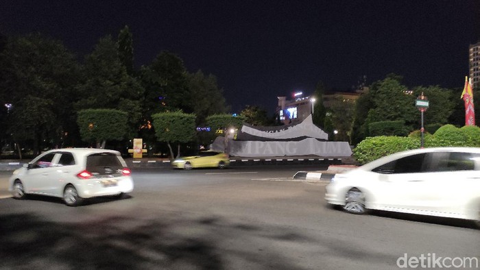 Kawasan lapangan Simpang Lima Semarang, Kamis (17/6/2021).
