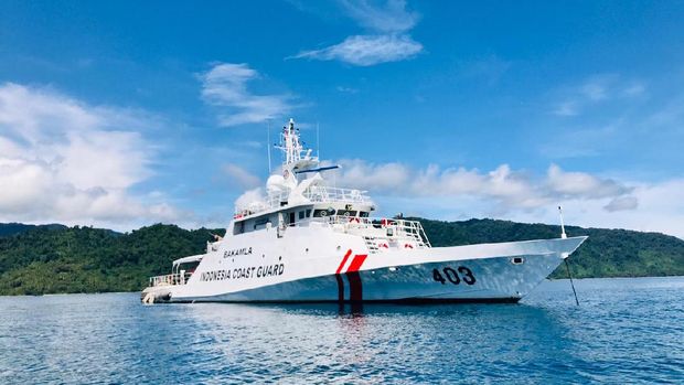KN Kuda Laut-403, salah satu kapal yang membantu proses evakuasi (Humas Bakamla)