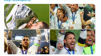 Kepergian Ramos setelah 16 musim di Madrid adalah akhir sebuah era. Foto: Twitter