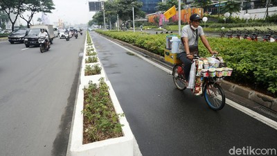 Begini Jalur Sepeda Sudirman yang Akan Dibongkar Kapolri