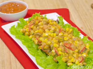 Resep Bakwan Jagung Cakalang Saus Spicymayorasi yang Gurih Pedas