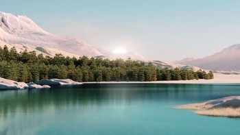 Selain itu ada koleksi Sunrise yang memperlihatkan foto pemandangan dengan matahari di belakangnya. Foto: The Verge