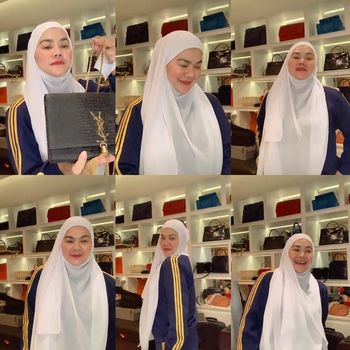 Gaya hijab Sarita Abdul Mukti.