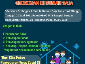 Gerakan Grobogan Satu Hari di Rumah, Aktivitas Ekonomi-Wisata Ditutup