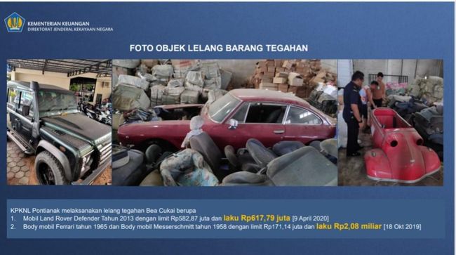 Gokil! Bodi Mobil Ferrari Ini Dilelang Kemenkeu Laku Rp 2 M