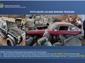 Gokil! Bodi Mobil Ferrari Ini Dilelang Kemenkeu Laku Rp 2 M