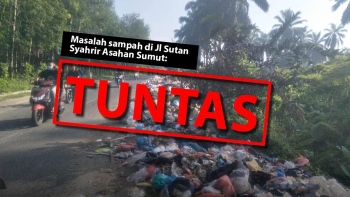 Maslah sapah di Jl Sutan Syahrir, Asahan, Sumut: Tuntas. (Repro: Mindra Purnomo/detikcom)