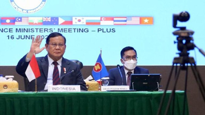 Prabowo bicara konflik Laut China Selatan saat pertemuan ADMM Plus (Dok. Kemhan)