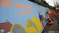 Beragam persiapan menyambut HUT DKI Jakarta ke-494 dilakukan di kawasan Ibu Kota.