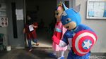 Captain America Turun Tangan Ajak Warga Kudus Vaksin